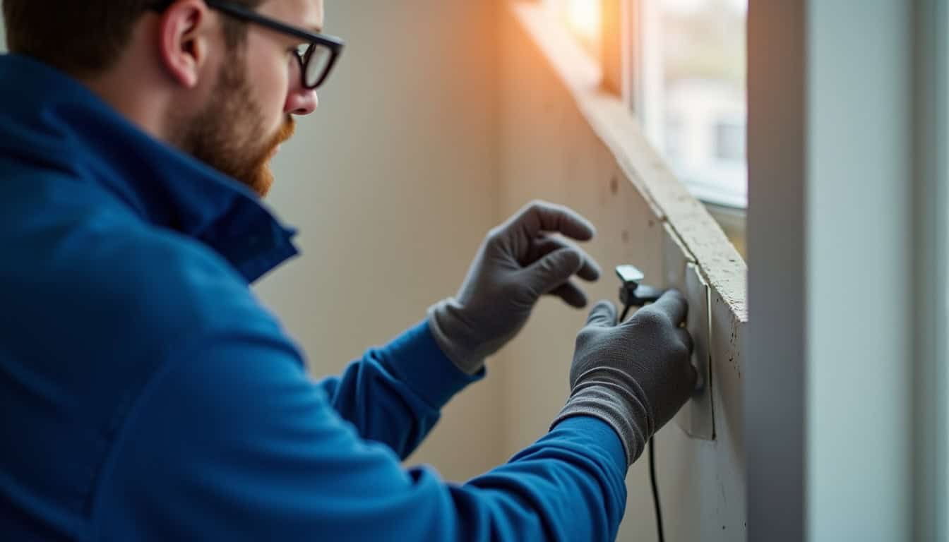 Technicien effectuant un diagnostic électrique avant l