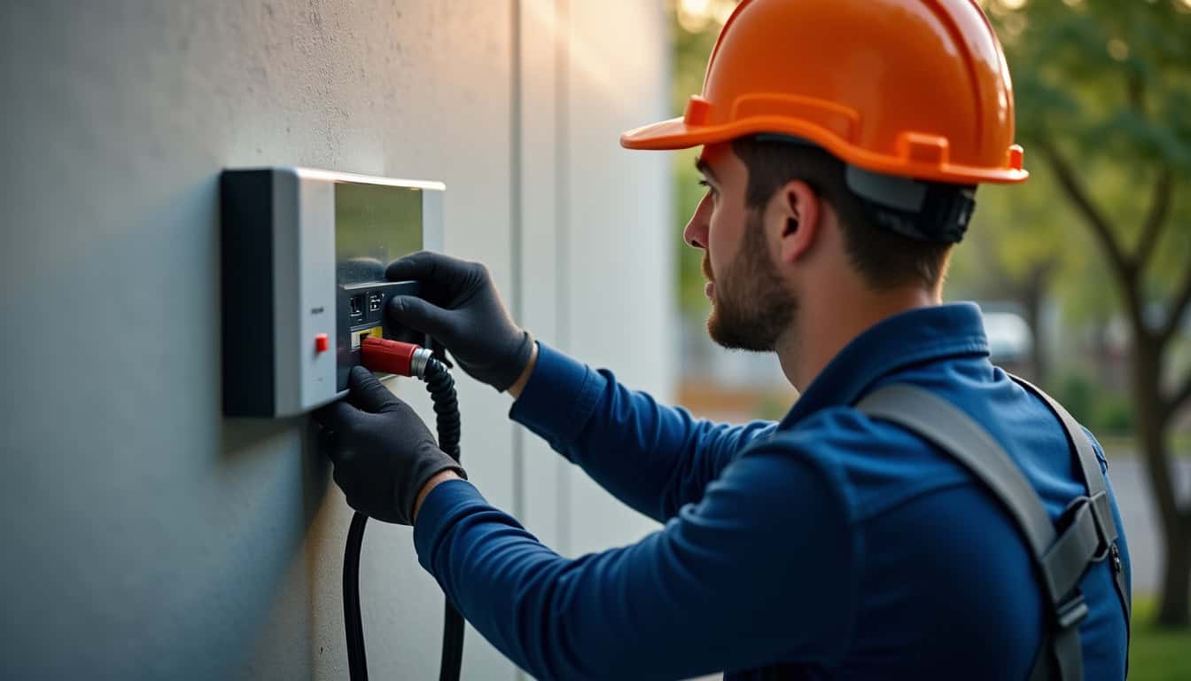 Technicien effectuant un diagnostic électrique pour l