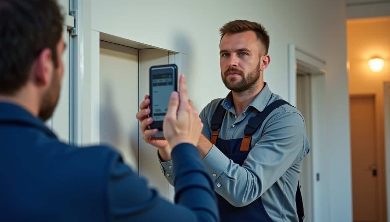 Technicien en train d