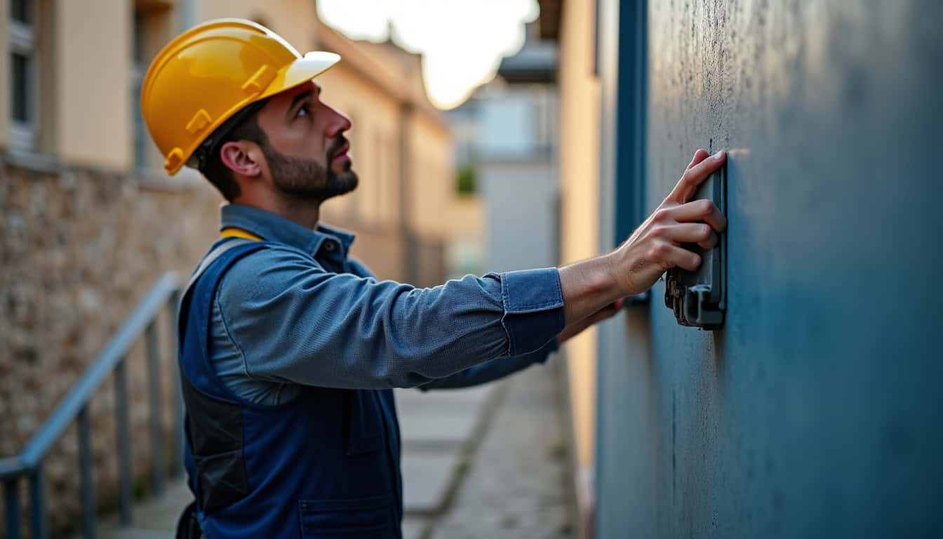 Technicien en train d