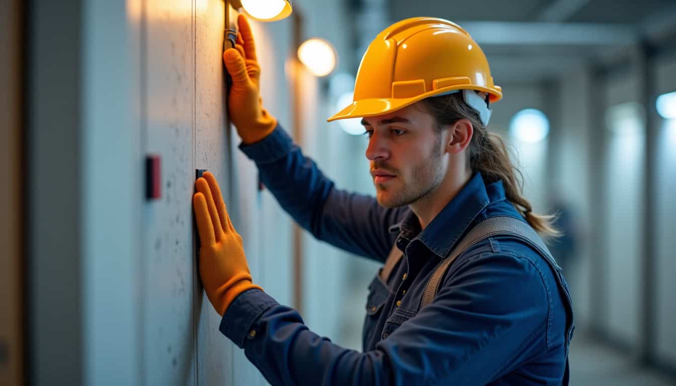 Technicien en train d