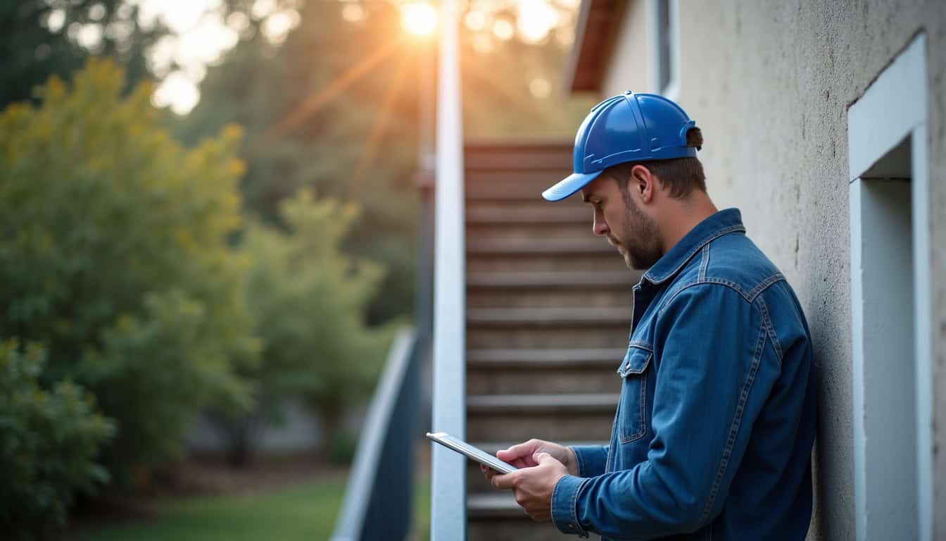Technicien en train d