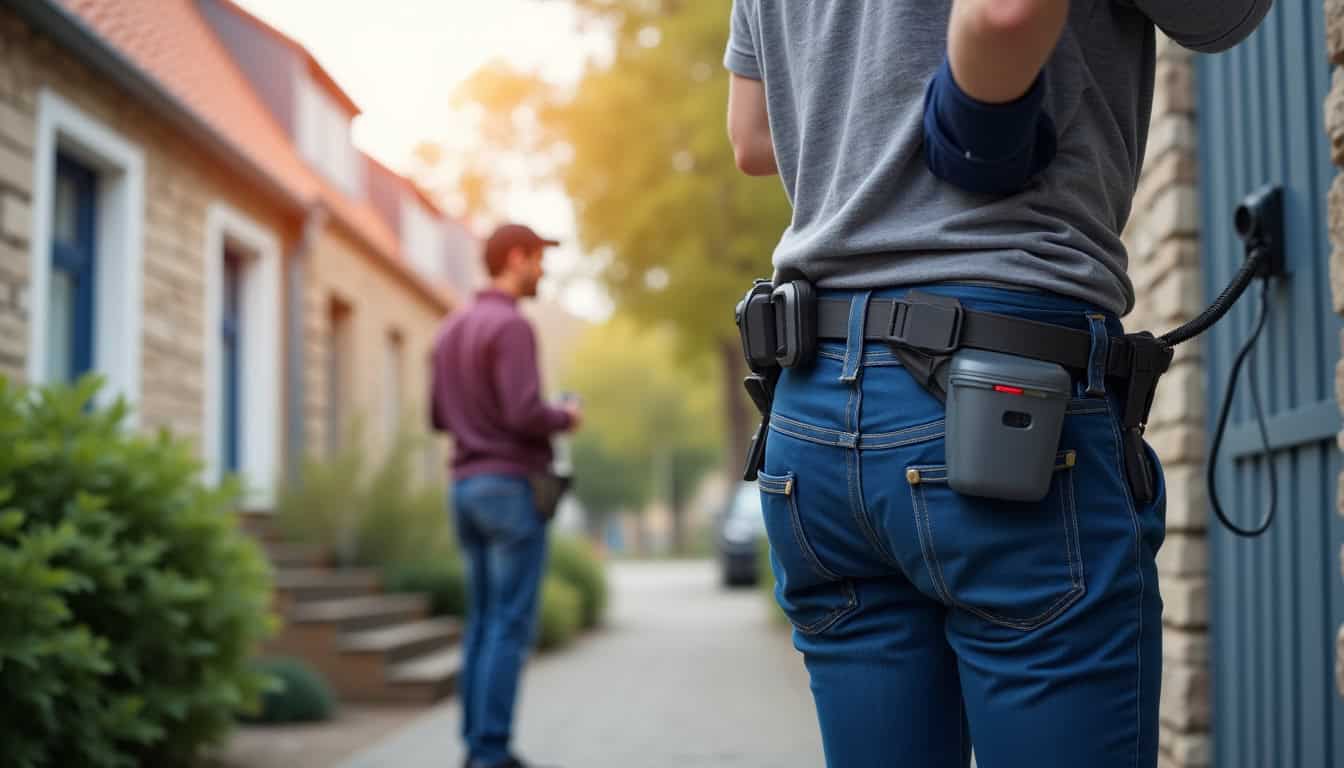 Technicien en train d