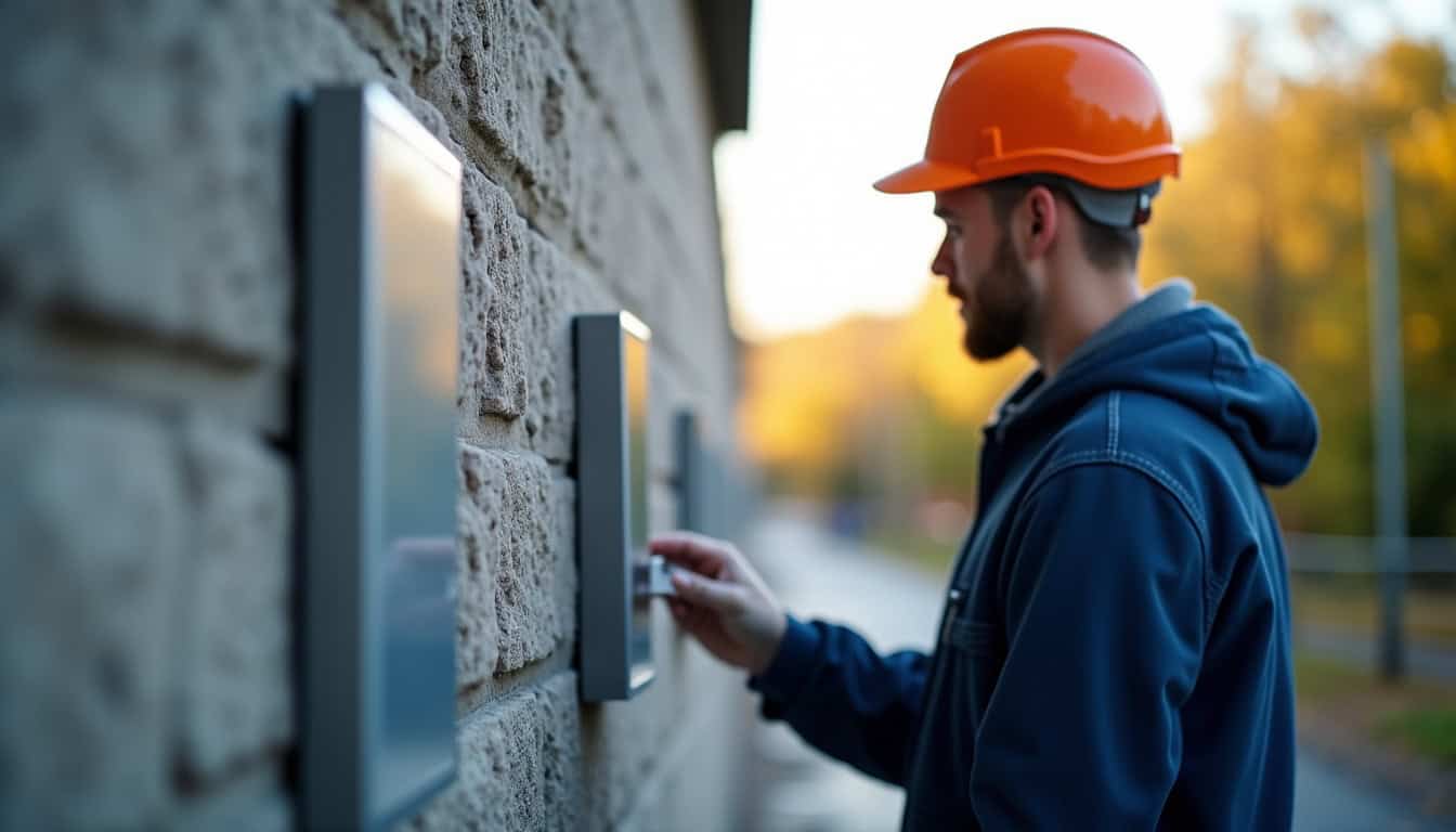 Technicien en train d