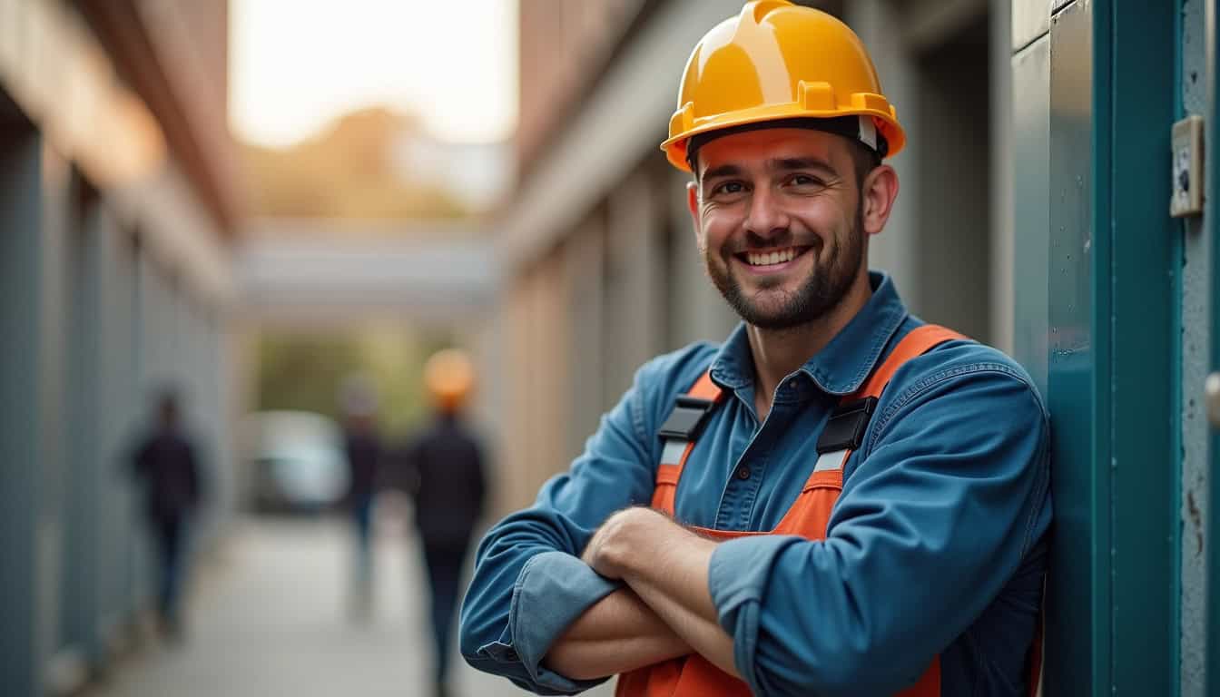 Technicien en train d