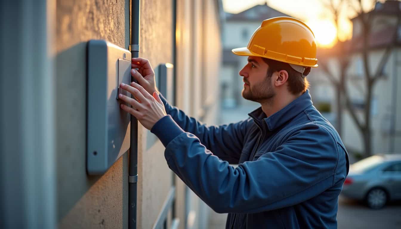 Technicien en train d