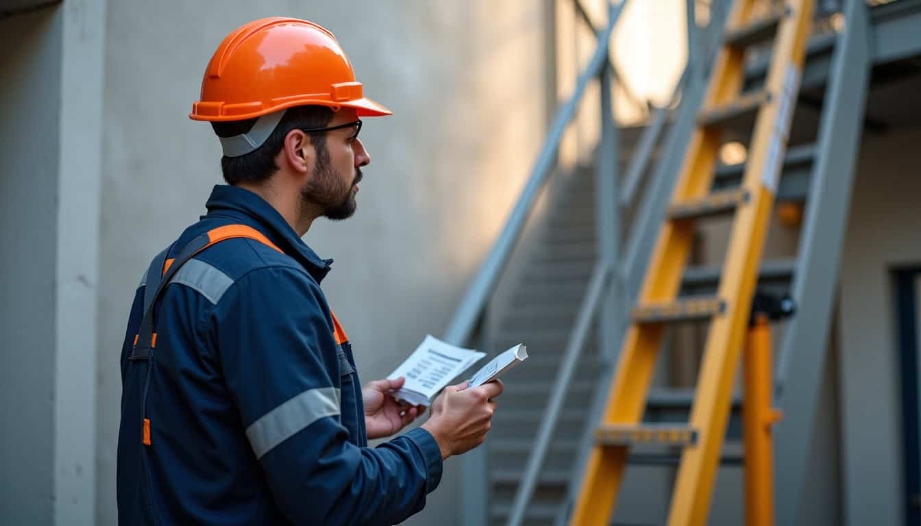 Technicien en train d