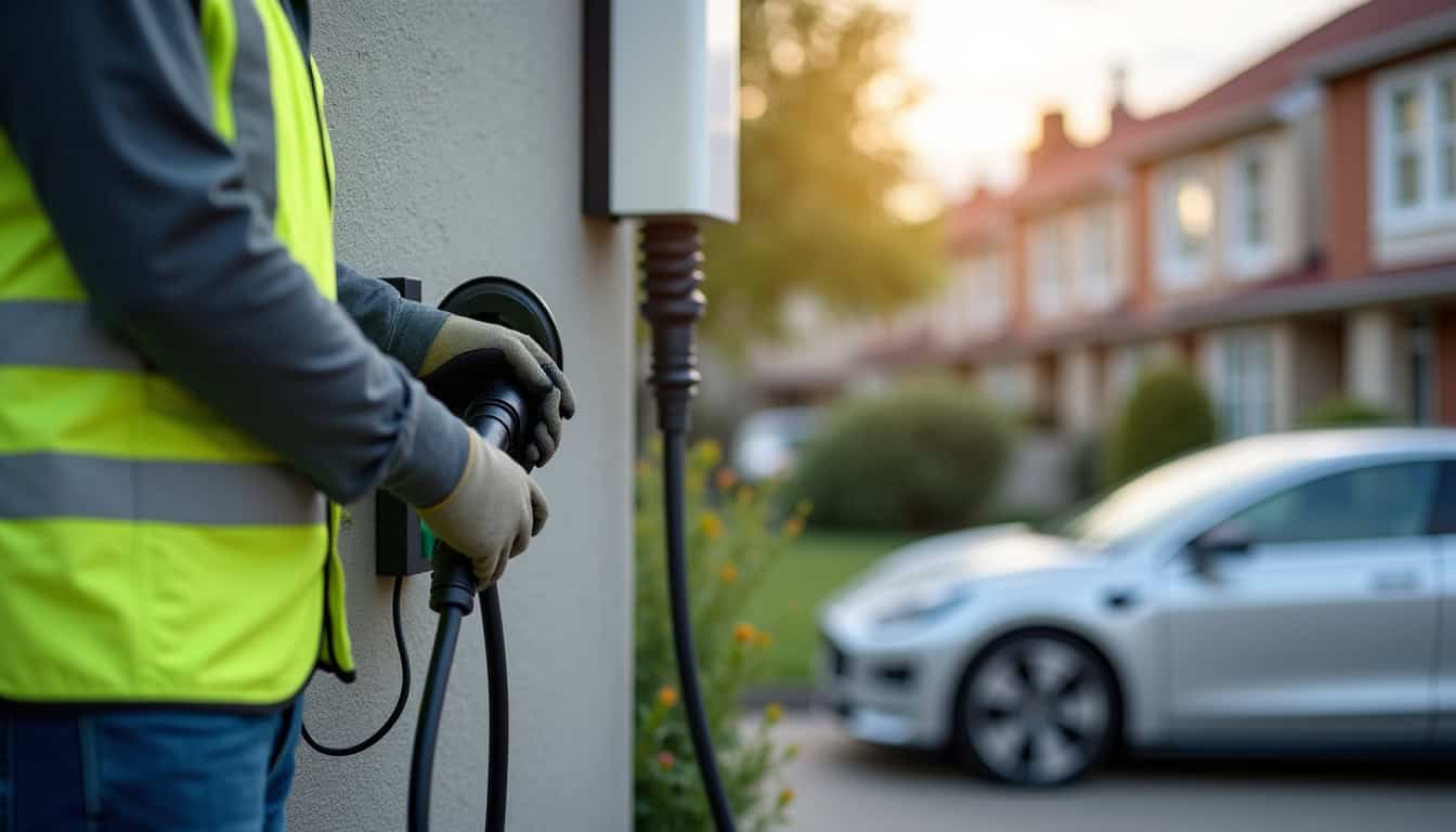 Technicien en train d