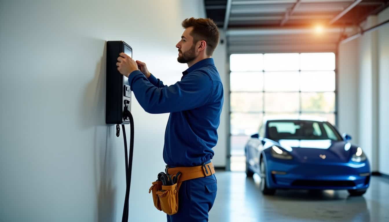 Technicien en train d