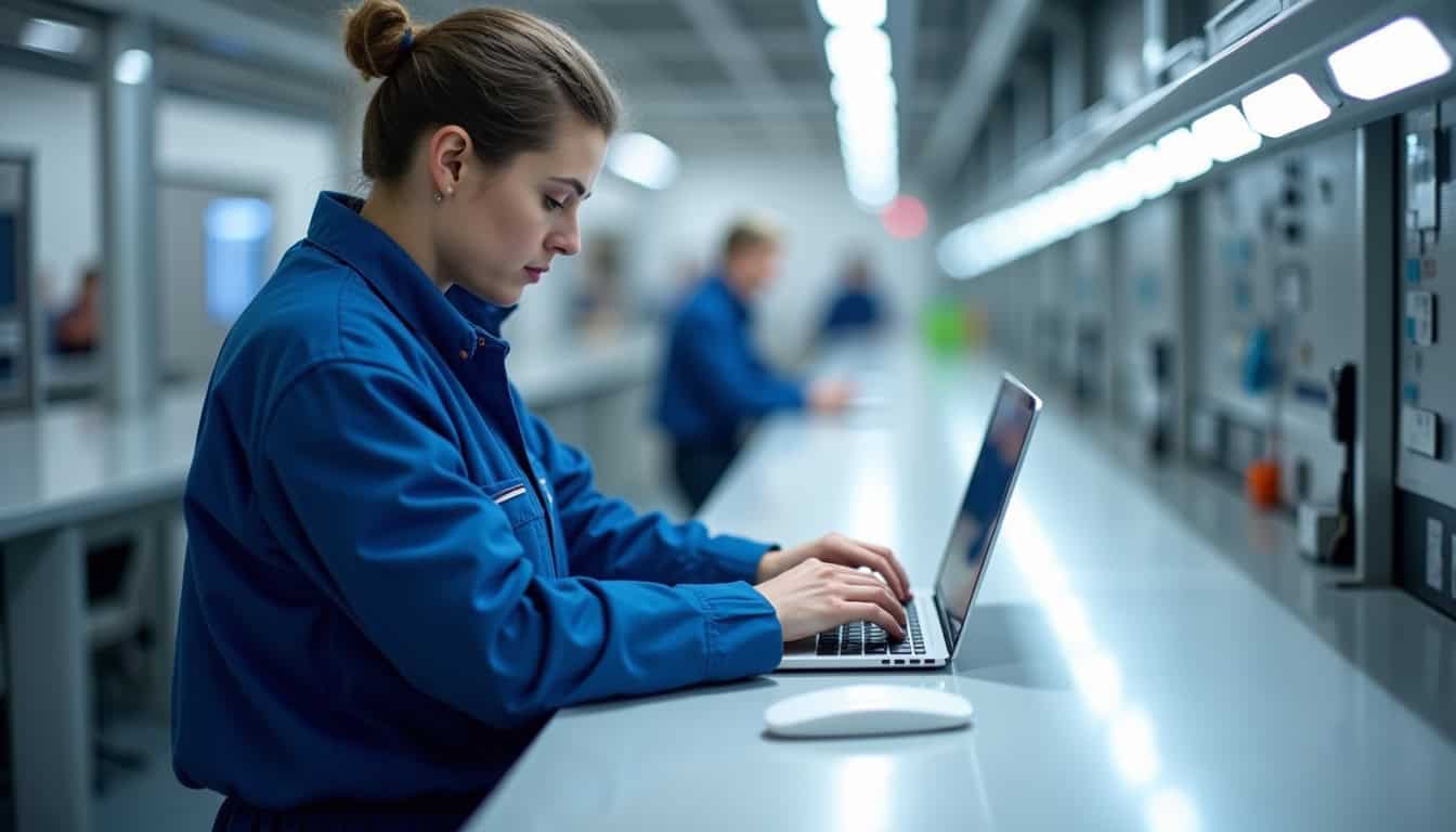 Technicien IRVE en train d