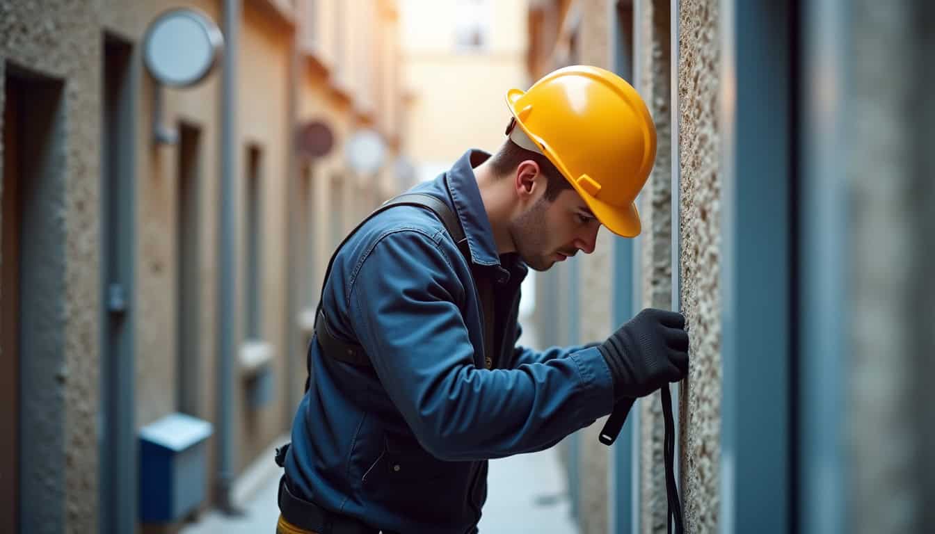 Technicien IRVE en train d