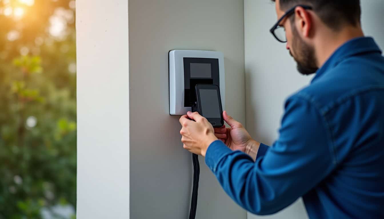 Technicien IRVE en train d