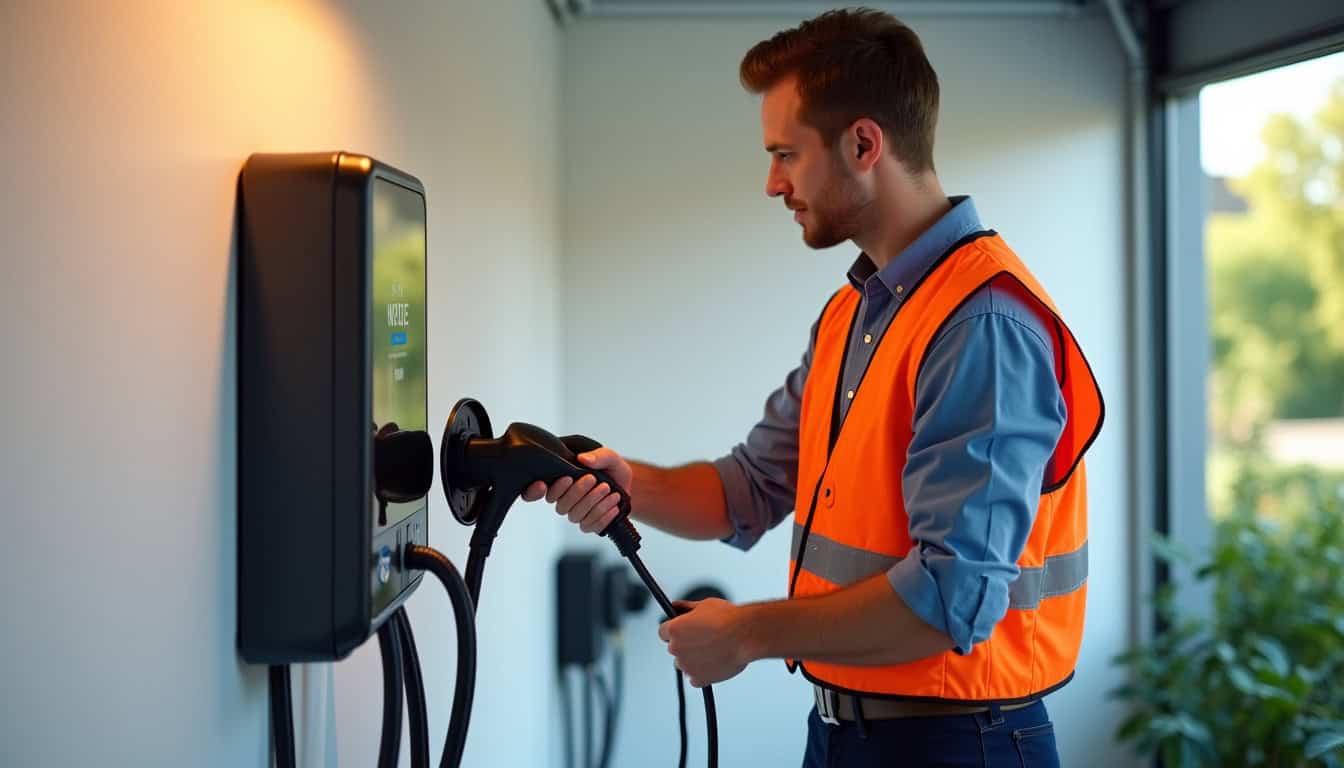 Technicien IRVE en train d