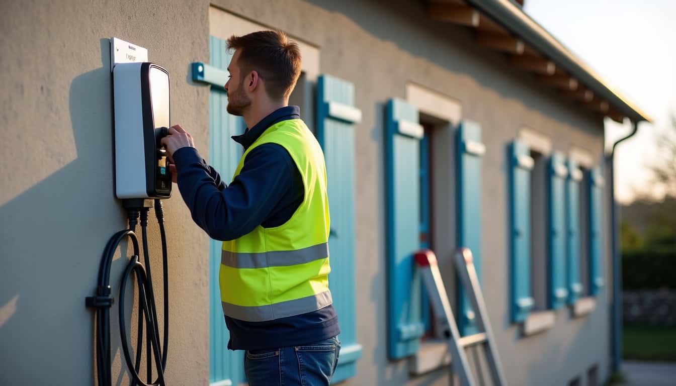 Technicien IRVE en train d