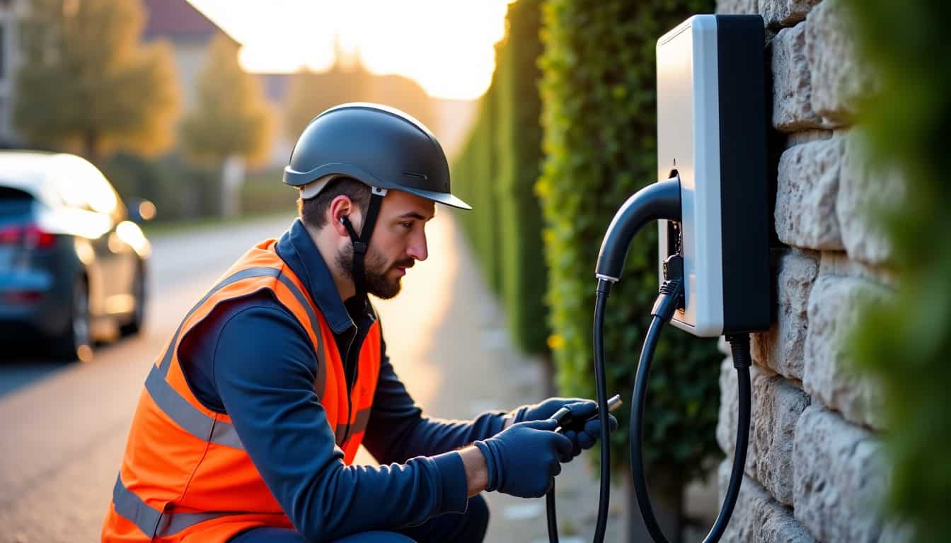 Technicien IRVE en train d