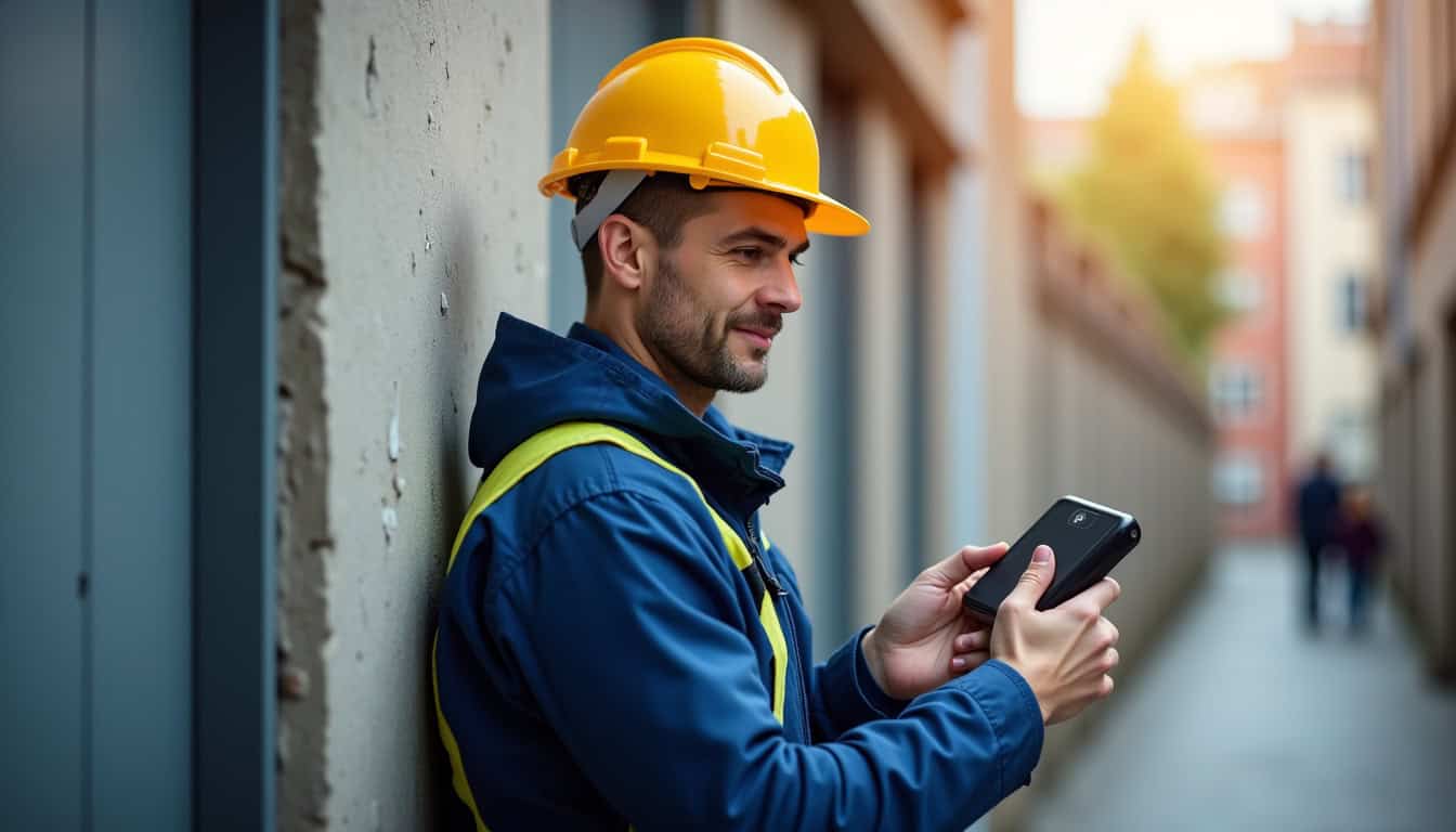 Technicien IRVE en train de vérifier une installation électrique à Toussus-le-Noble