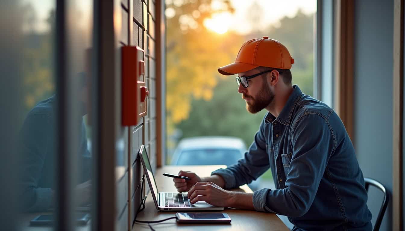 Technicien IRVE préparant l