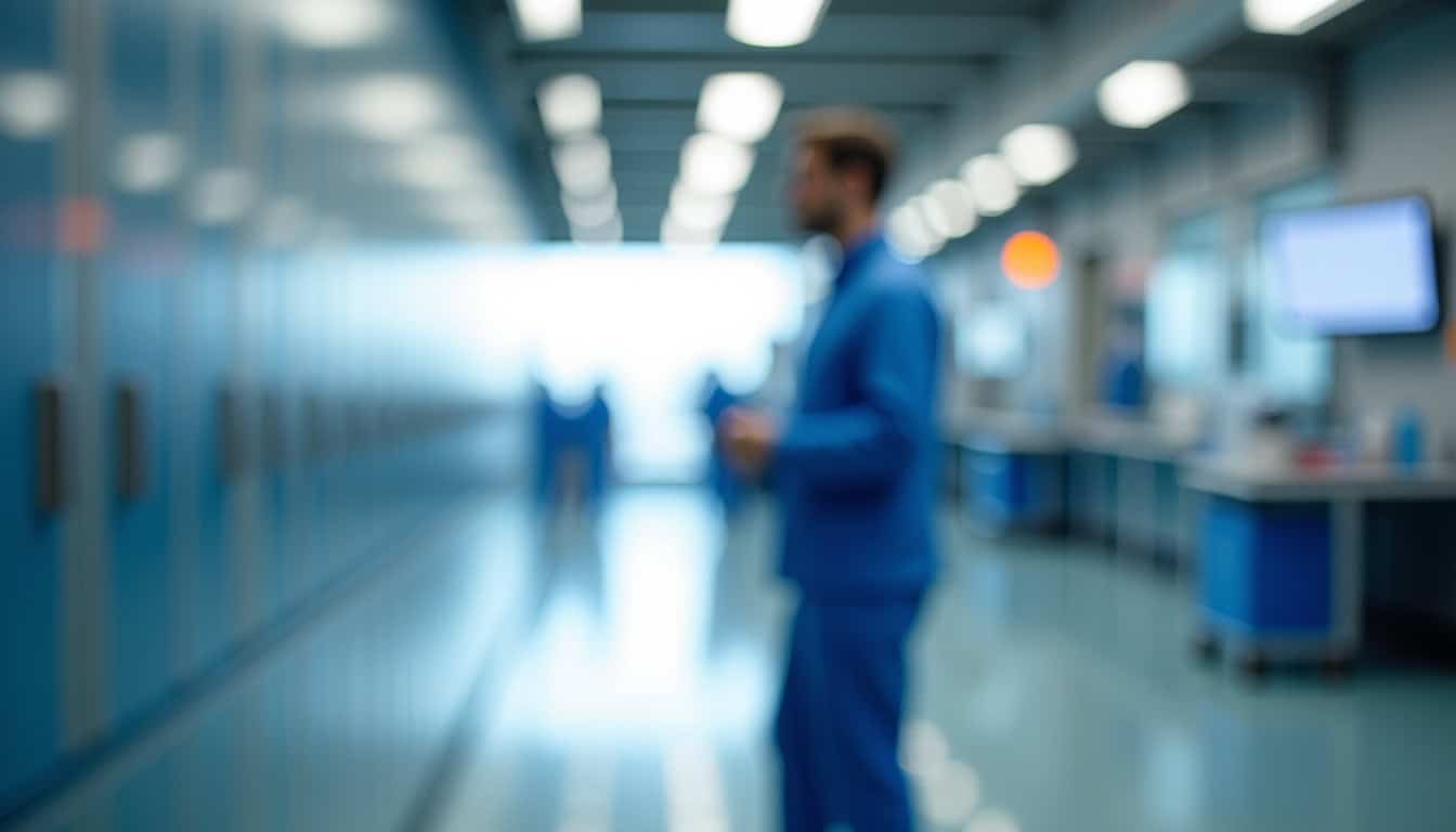 Technicien vérifiant la conformité d