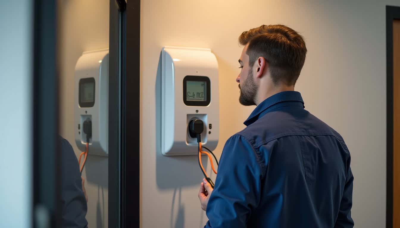 Technicien vérifiant le bon fonctionnement d