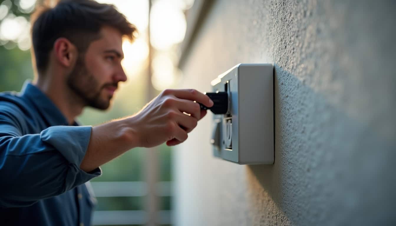 Un installateur IRVE effectue un diagnostic électrique avant installation à Plonévez-du-Faou