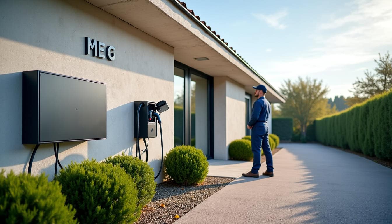 Vue extérieure de l’entreprise MEG Concept à Dompierre-sur-Veyle, spécialisée dans l’installation de bornes électriques