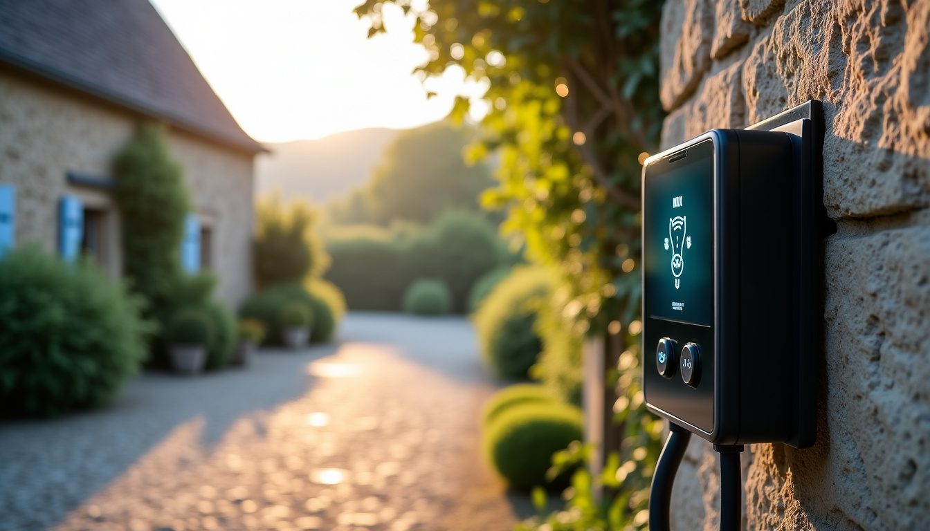 Borne de recharge connectée avec affichage digital à Solignac-sur-Loire