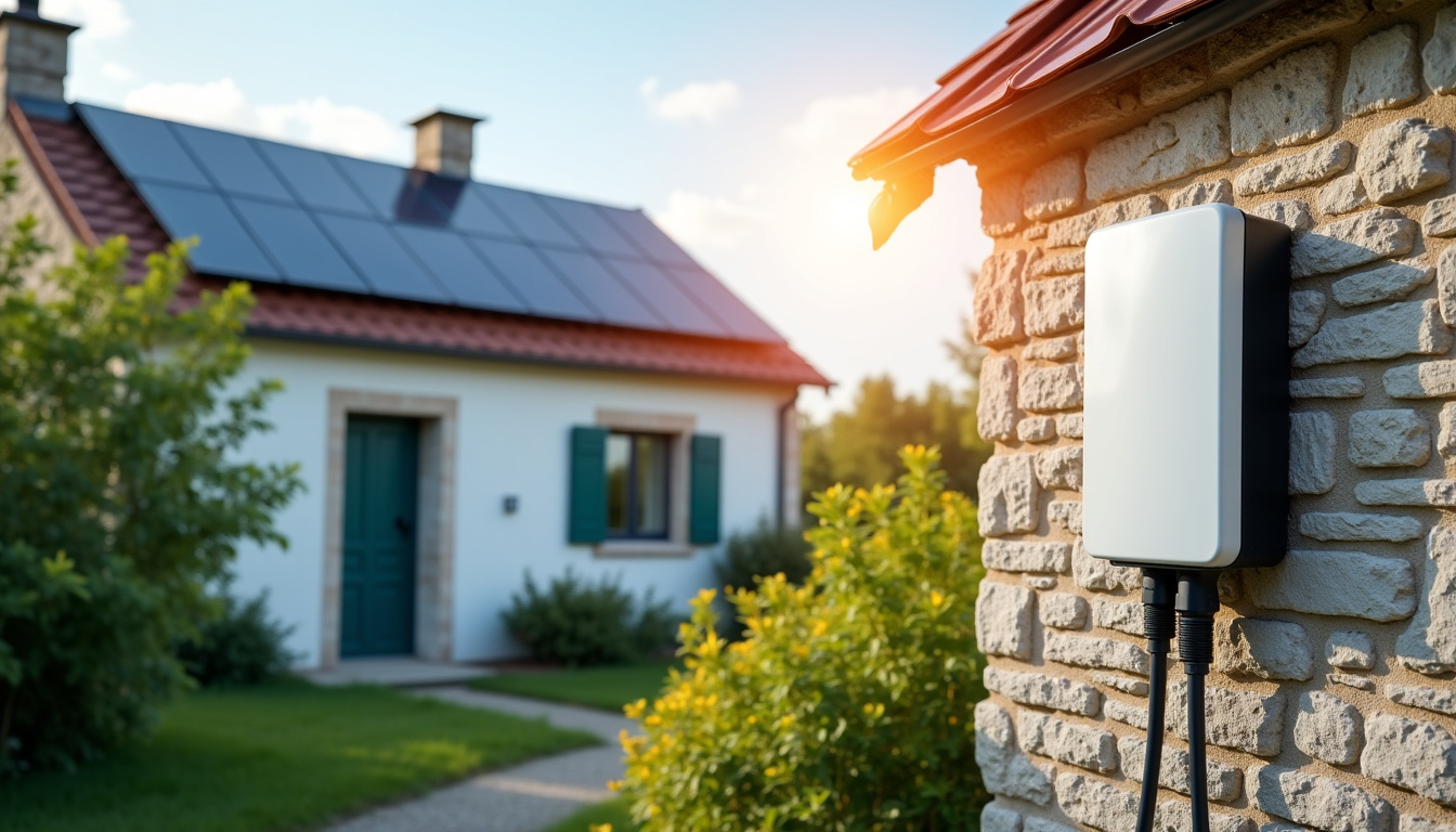 Borne de recharge électrique connectée à un système photovoltaïque à Rouxmesnil-Bouteilles