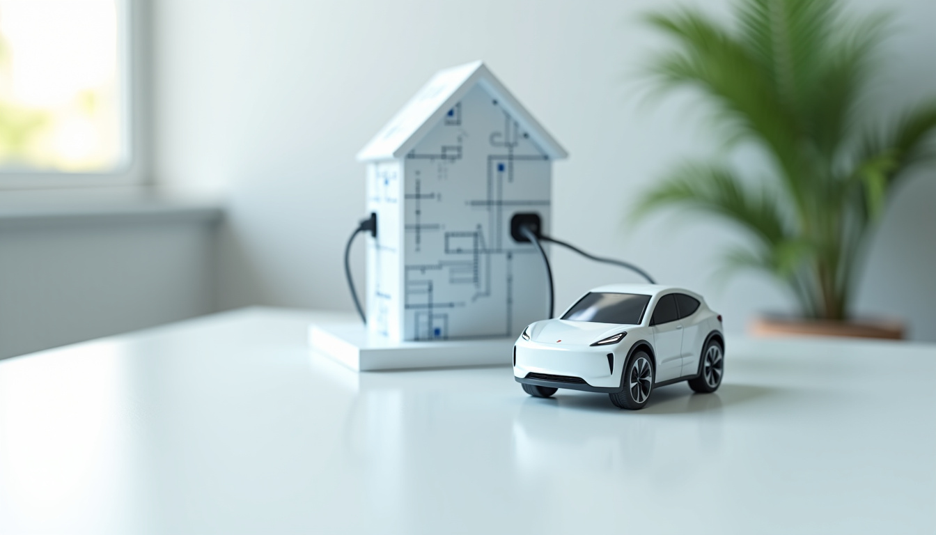 Borne de recharge électrique en cours d