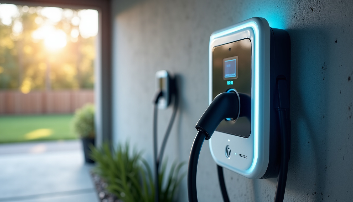 Borne de recharge électrique équipée de fonctionnalités avancées comme le badge RFID et l