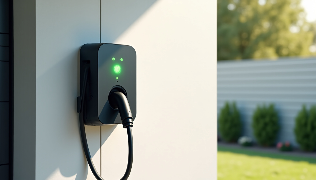 Borne de recharge électrique installée à l