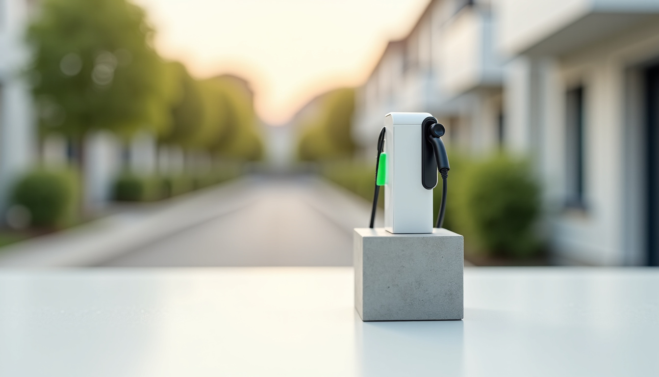 Borne de recharge électrique installée à l