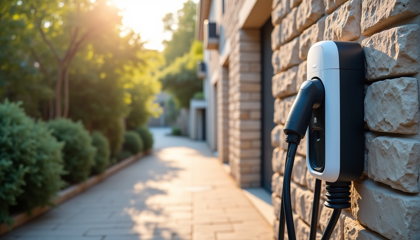 Borne de recharge électrique installée à l