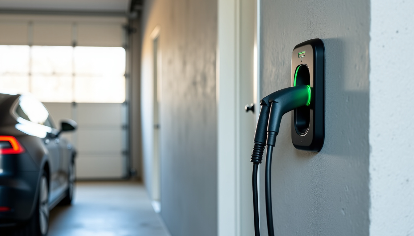 Borne de recharge électrique installée à l