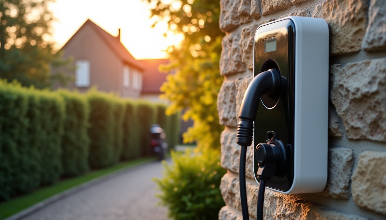 Borne de recharge électrique installée à l