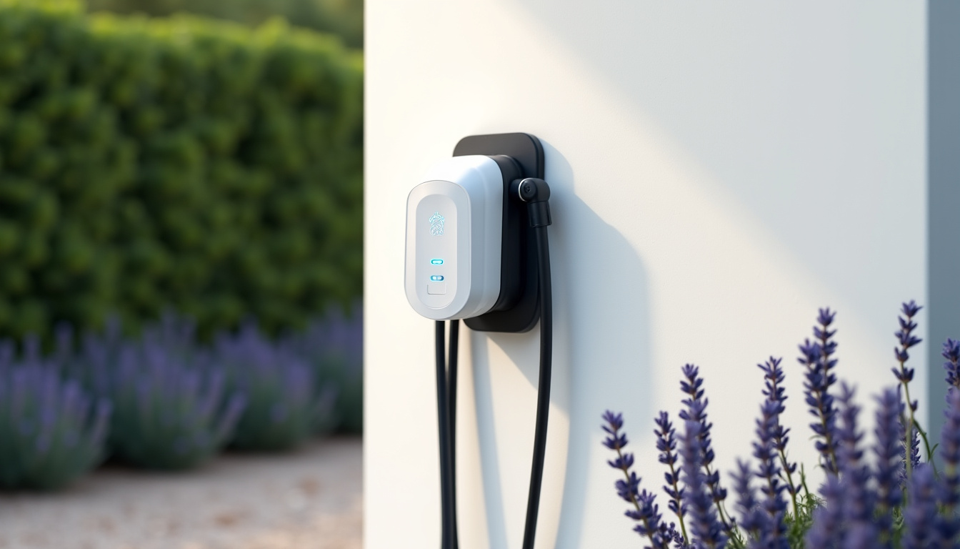 Borne de recharge électrique installée à l