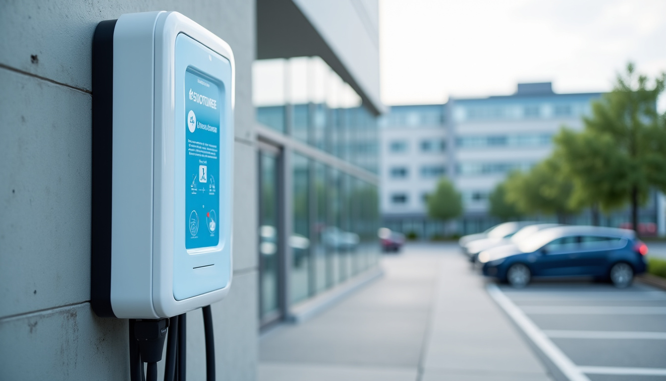 Borne de recharge électrique installée à l