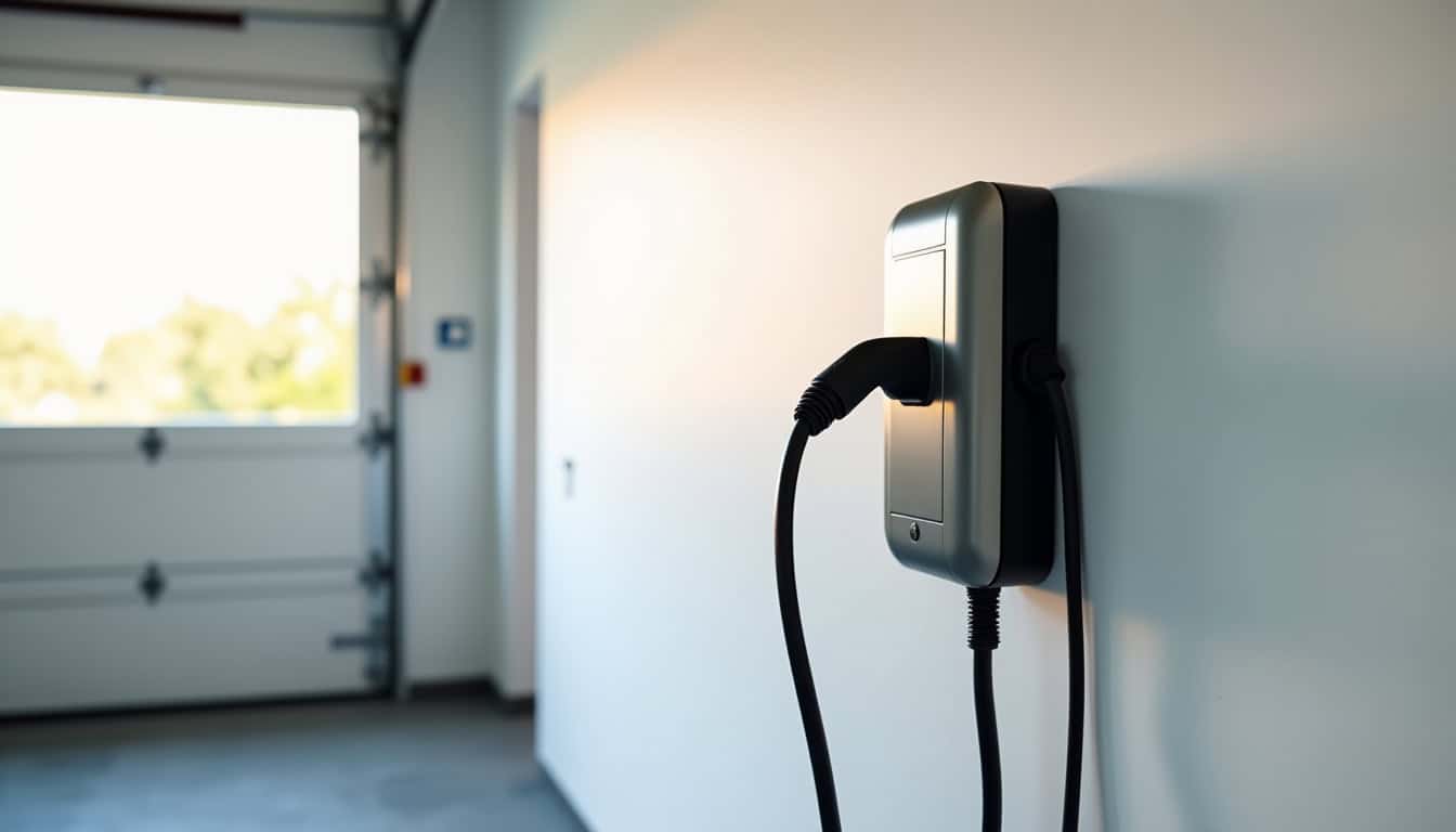 Borne de recharge électrique installée à l