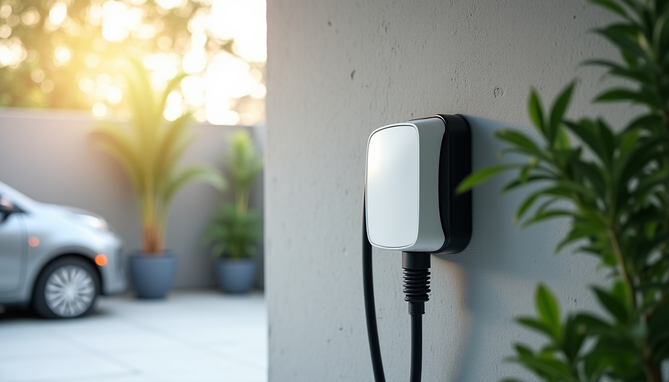 Borne de recharge électrique installée à l