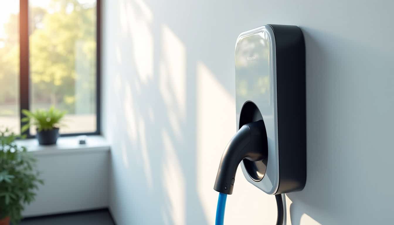 Borne de recharge électrique installée à l