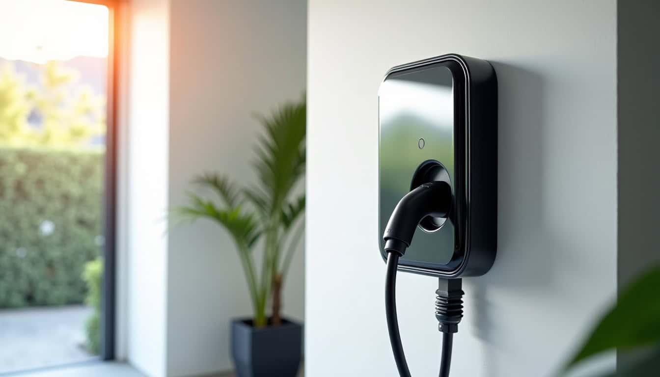 Borne de recharge électrique installée à l