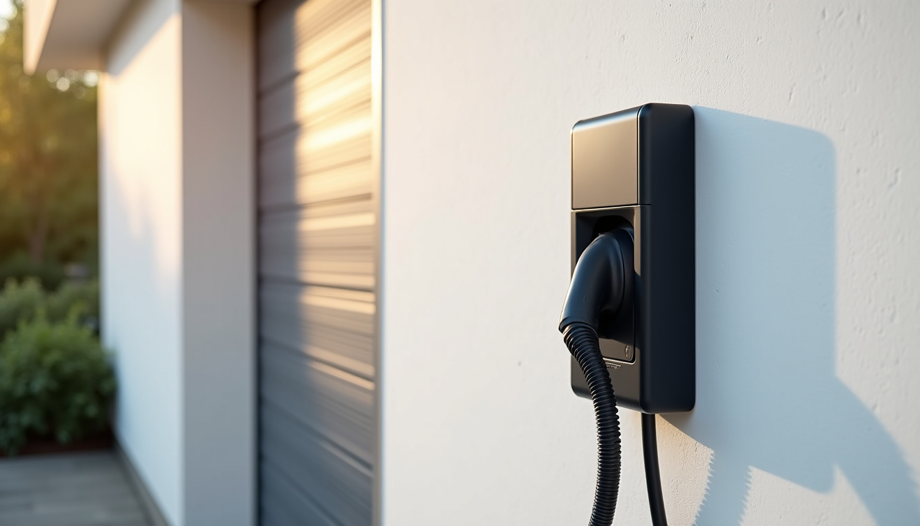 Borne de recharge électrique installée à l