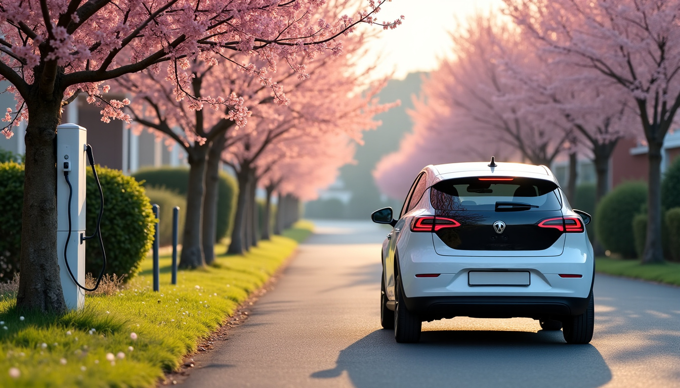 Borne de recharge électrique installée à l