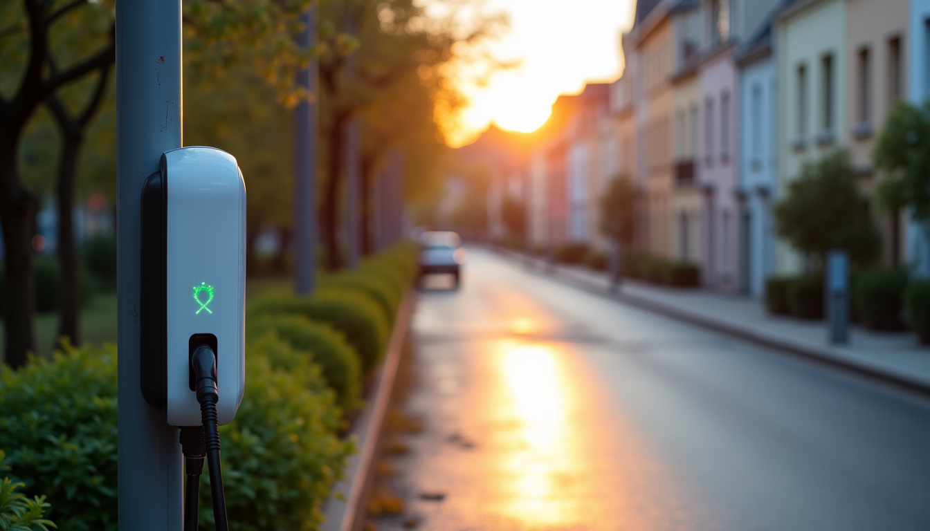 Borne de recharge électrique installée sur la rue Sadi Carnot à Vanves