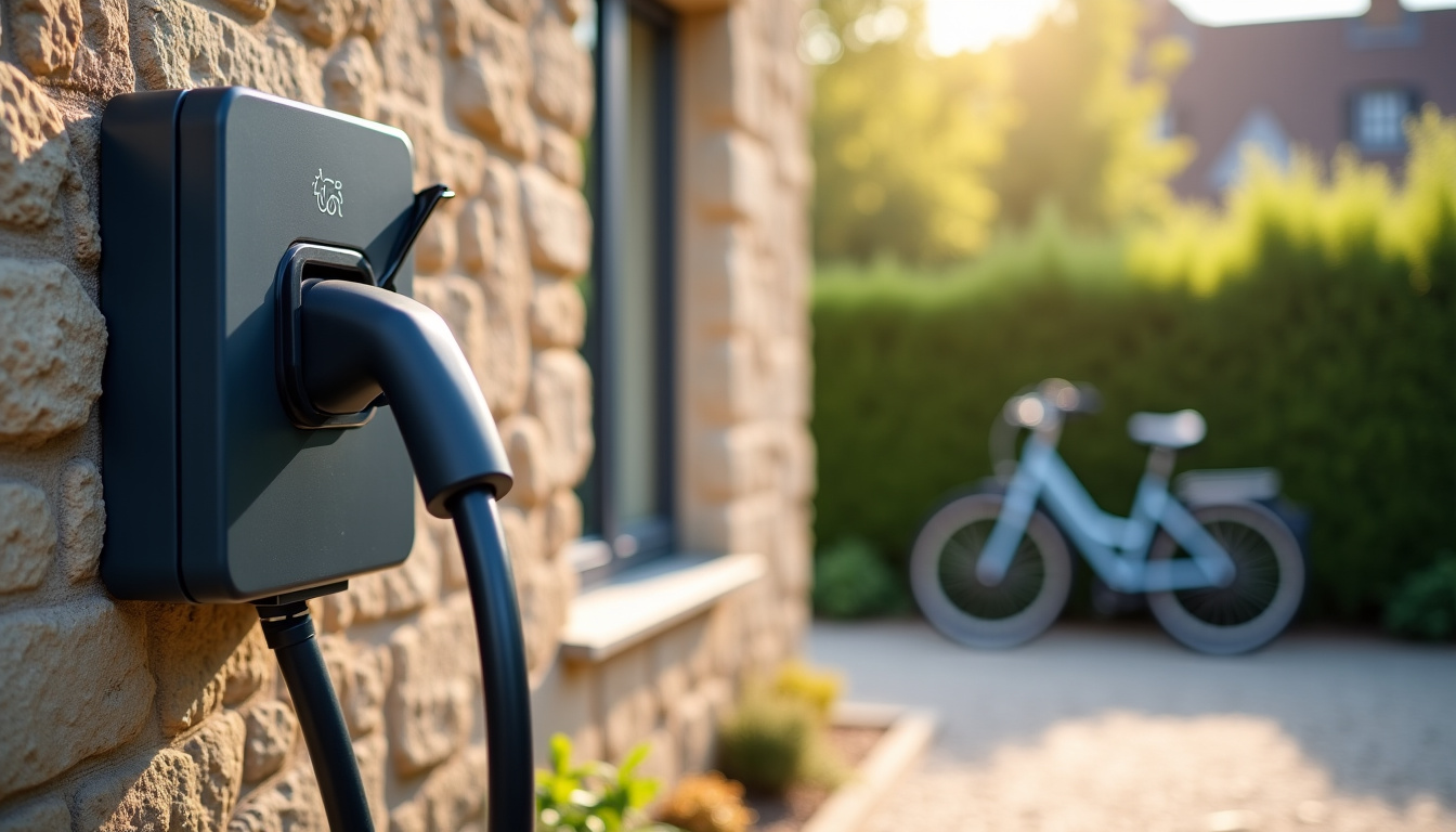 Borne de recharge électrique Type 2 en cours d