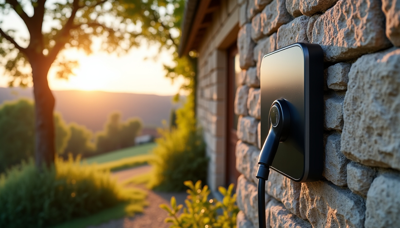 Borne de recharge installée à l