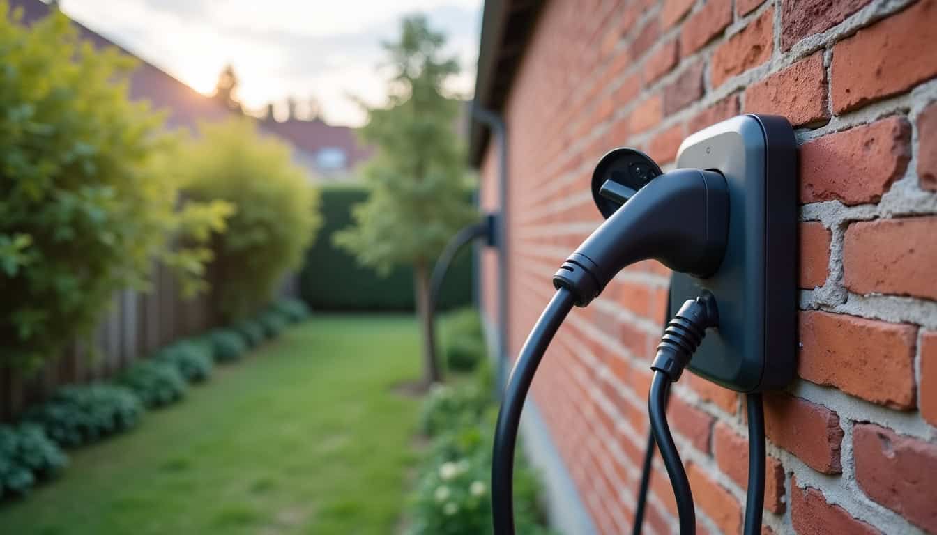 Borne de recharge installée à l