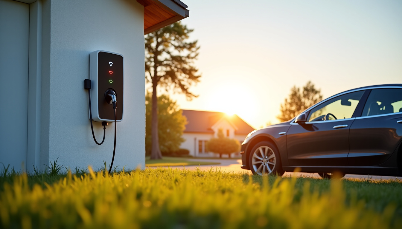 Borne de recharge installée à l