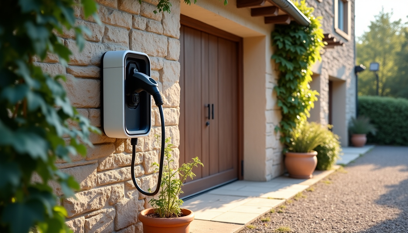 Borne de recharge installée à l