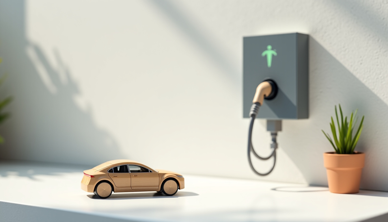 Borne de recharge installée dans le garage d