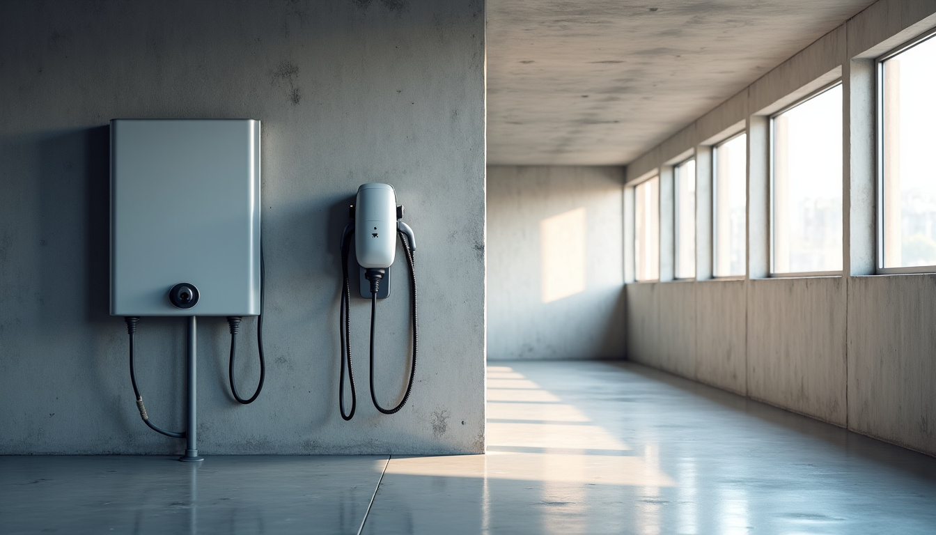 Borne de recharge installée dans un parking de copropriété à Moisselles